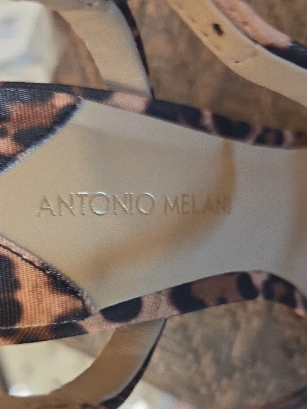 ANTONIO MELANI Leopard-Print Platform Ankle-Strap Heels - Brown/Black